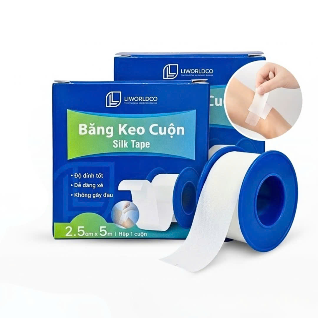 BĂNG KEO CUỘN Silk Tape 2.5cmx5m (Hộp 1 cuộn) - Ảnh 3