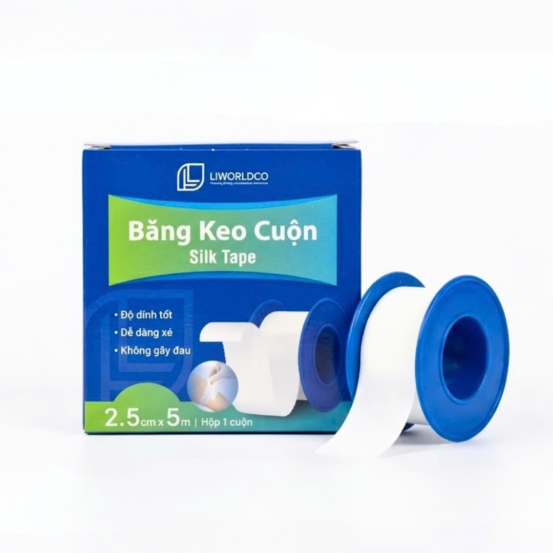 BĂNG KEO CUỘN Silk Tape 2.5cmx5m (Hộp 1 cuộn) - Ảnh 2